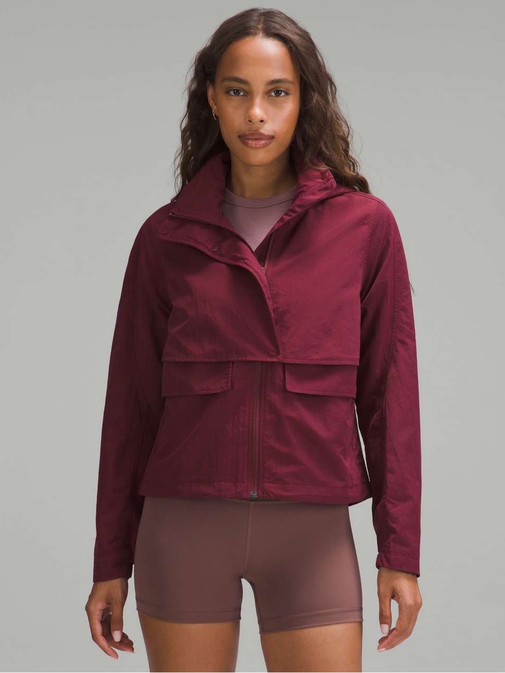 Lululemon Burgundy lightweight rain jacket
